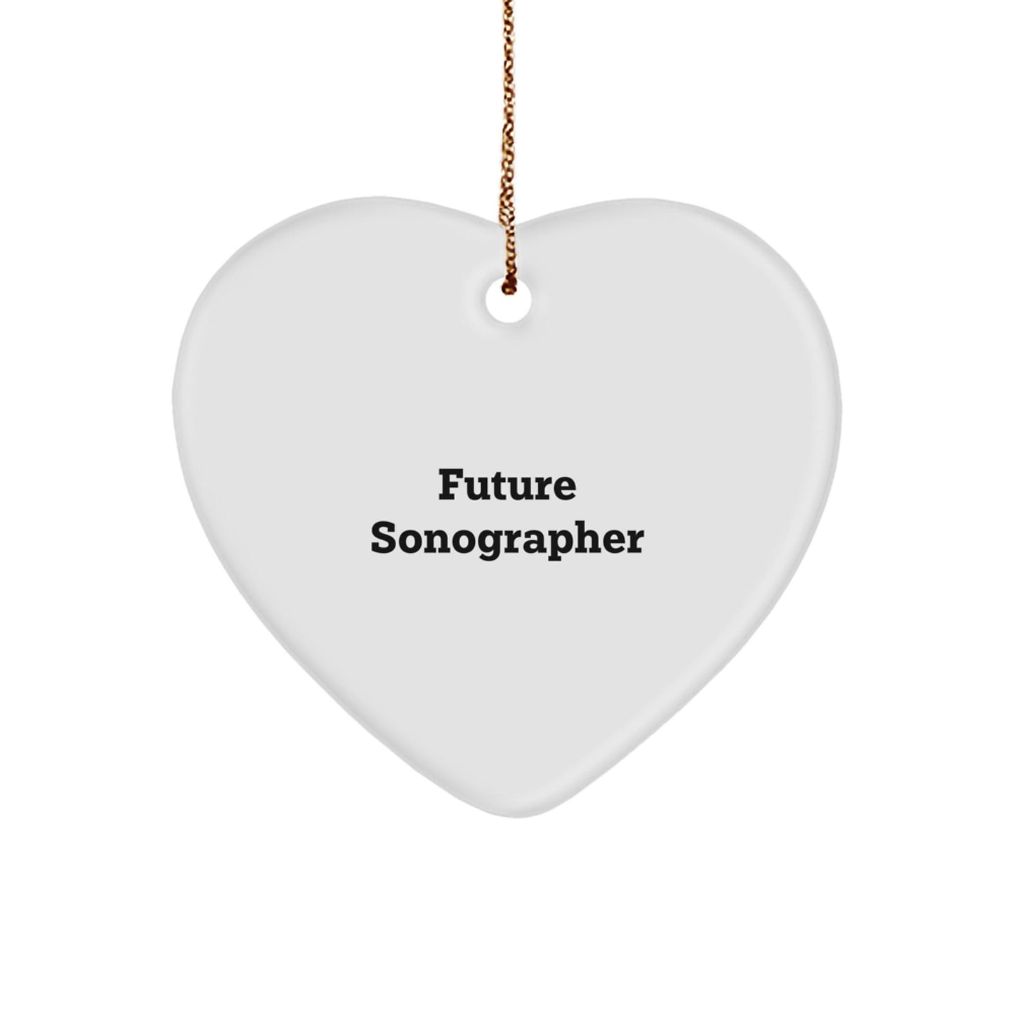 Funny Sonographer Gifts from Friends for Christmas Unique Heart Ornament - 'Future Sonographer' - The Buy Boom
