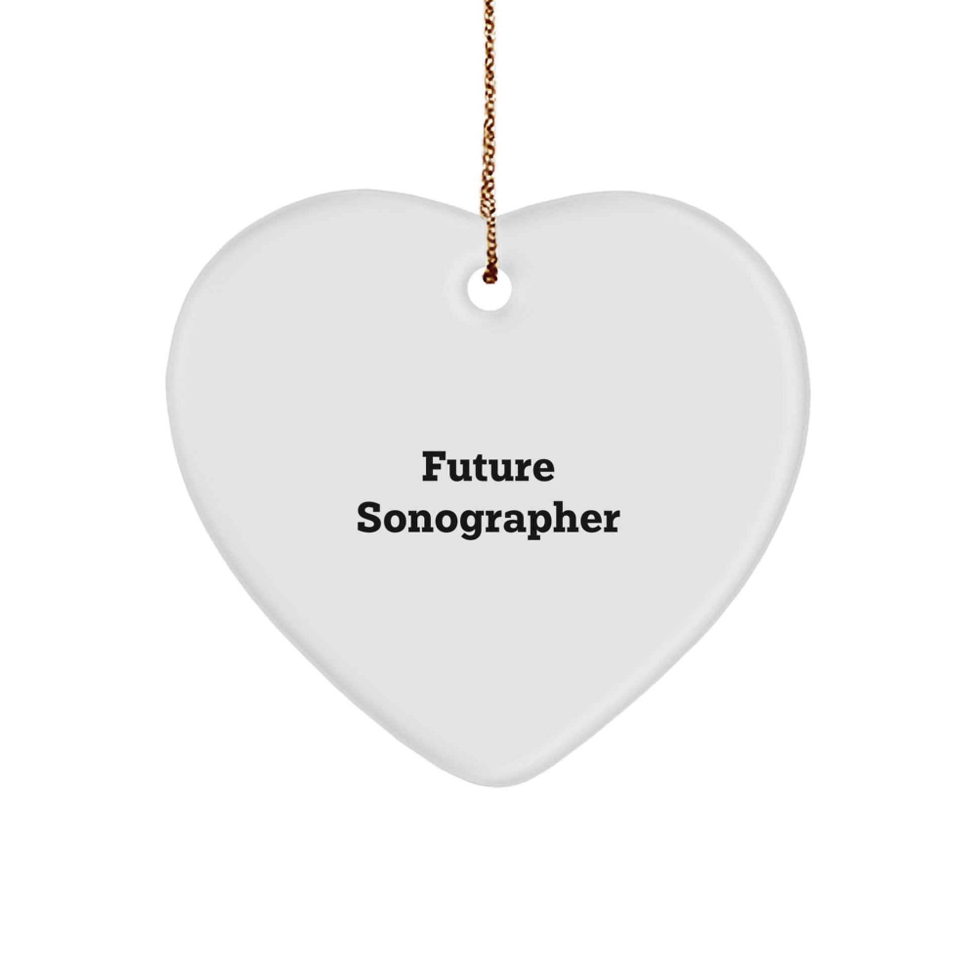 Funny Sonographer Gifts from Friends for Christmas Unique Heart Ornament - 'Future Sonographer' - The Buy Boom