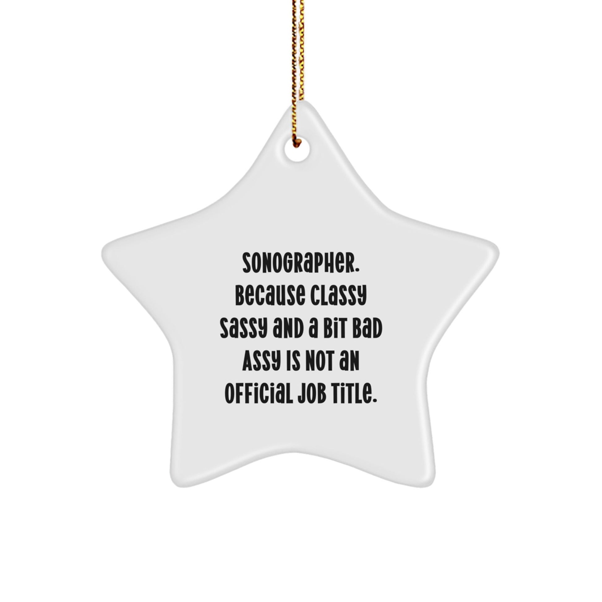 Funny Sonographer Gifts from Friends - Sonographer Star Ornament, Star Ornament for Sonographer, Christmas Unique Gifts for Sonographer - The Buy Boom