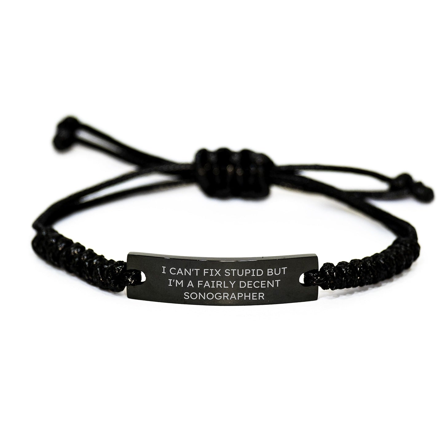 Funny Sonographer Gifts from Friends, Unique Rope Bracelet for Men, Christmas Unique Gifts, Sonographer Quote - The Buy Boom