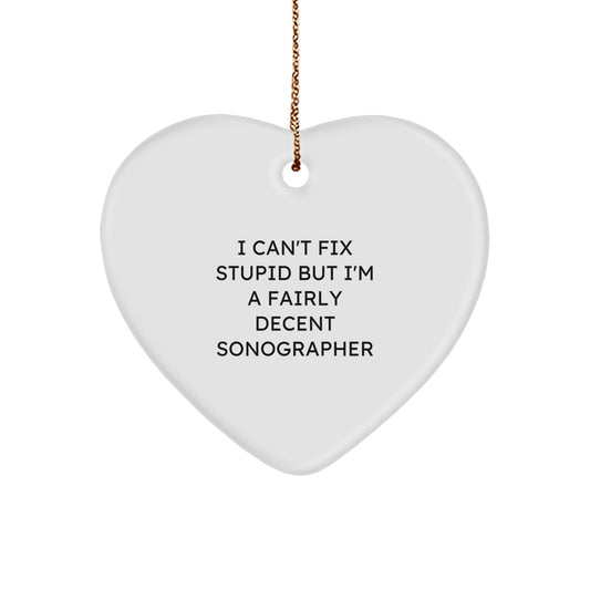 Funny Sonographer Heart Ornament Gifts from Men to Coworkers for Christmas Unique Gifts - The Buy Boom
