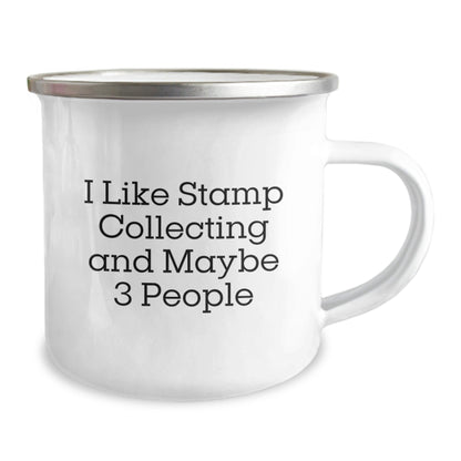 Funny Stamp Collecting Gifts for Friends - Camping Mug, Perfect for Stamp Collecting Enthusiasts, Gifts from Friends for Men - The Buy Boom