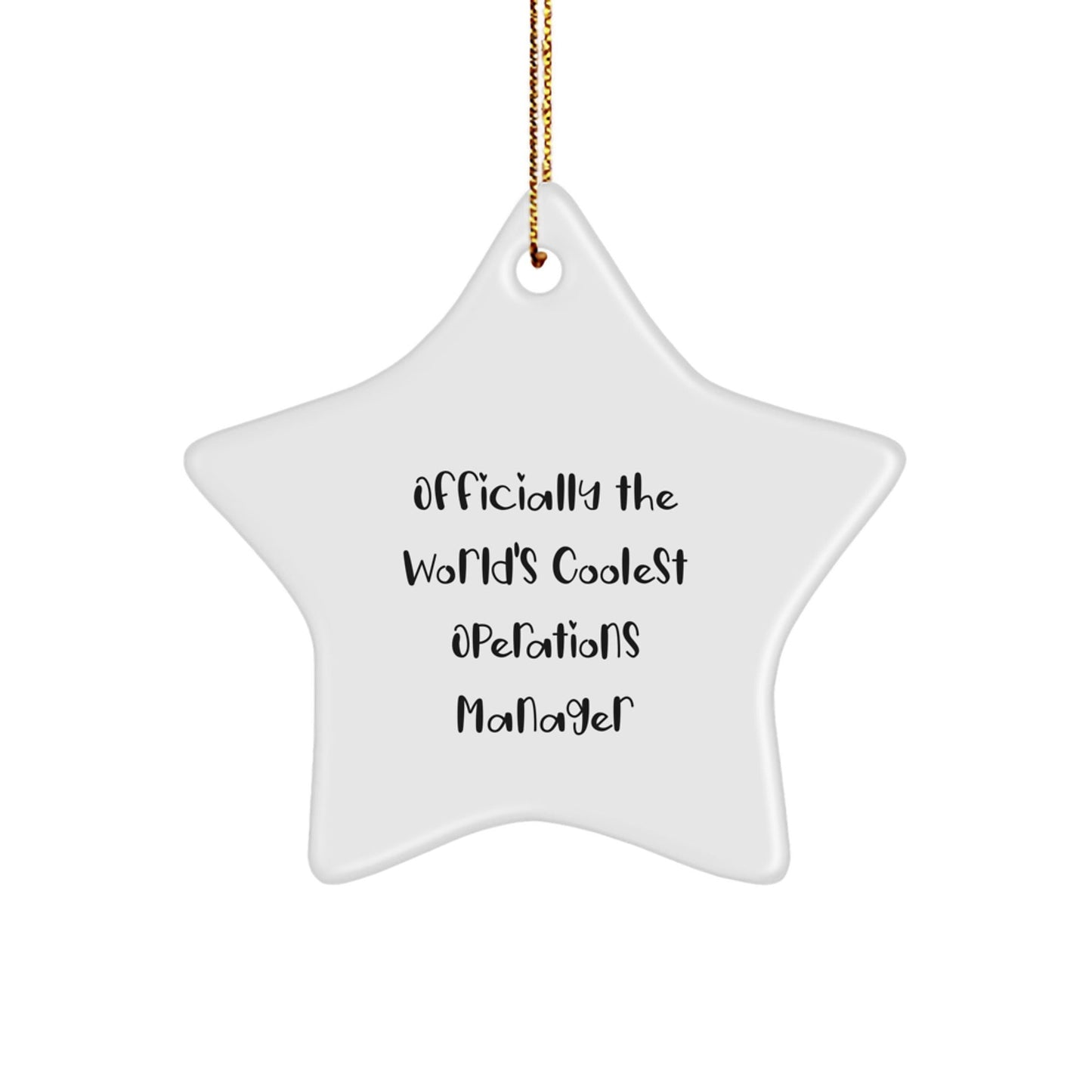 Funny Star Ornament for Operations Manager Officially The World's Coolest Gifts from Friends Family Coworkers - The Buy Boom