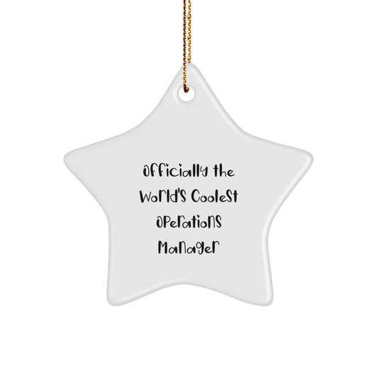 Funny Star Ornament for Operations Manager Officially The World's Coolest Gifts from Friends Family Coworkers - The Buy Boom