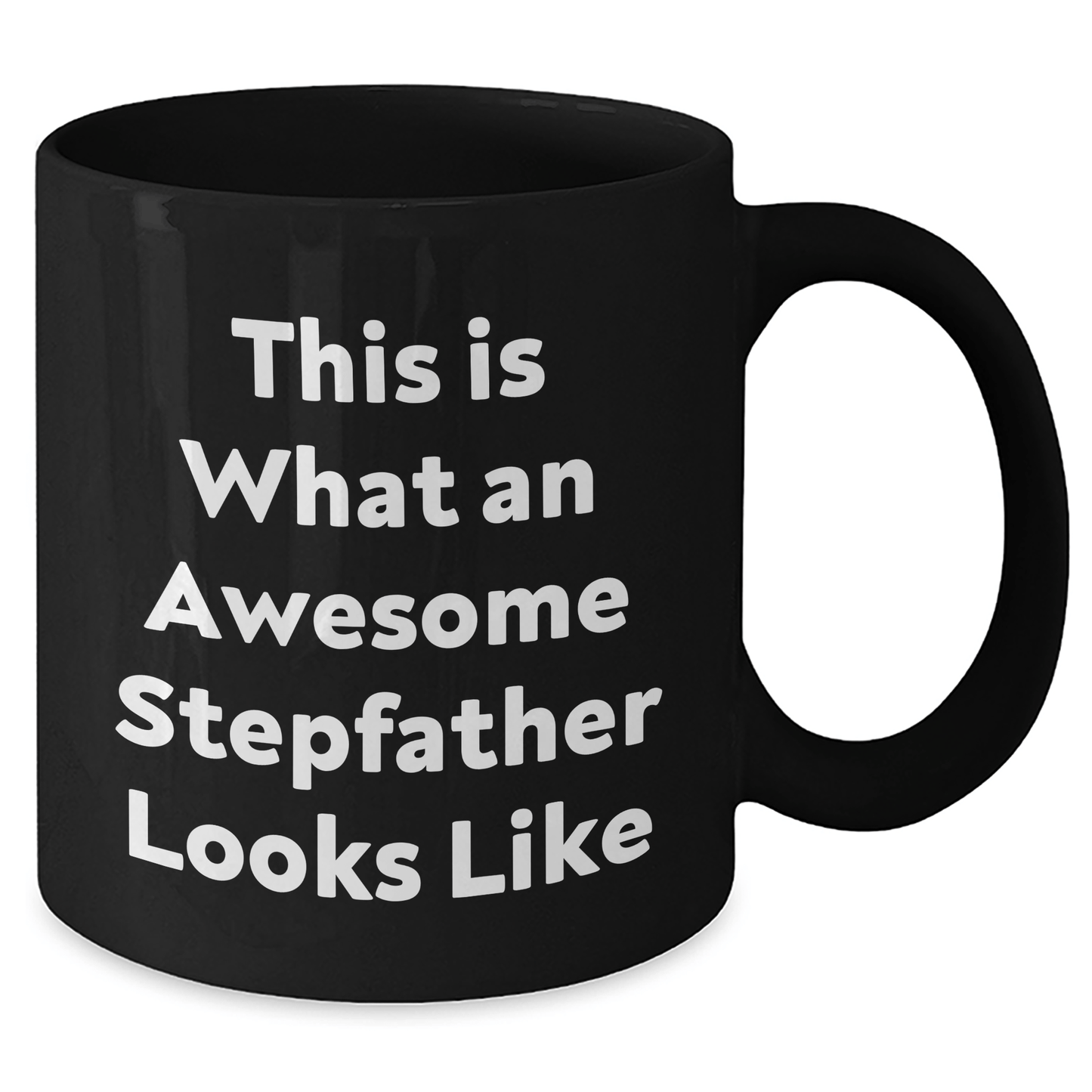 Funny Stepfather Gifts from Family - Stepfather Black Coffee Mug - Father's Day Unique Gifts for Him - The Buy Boom