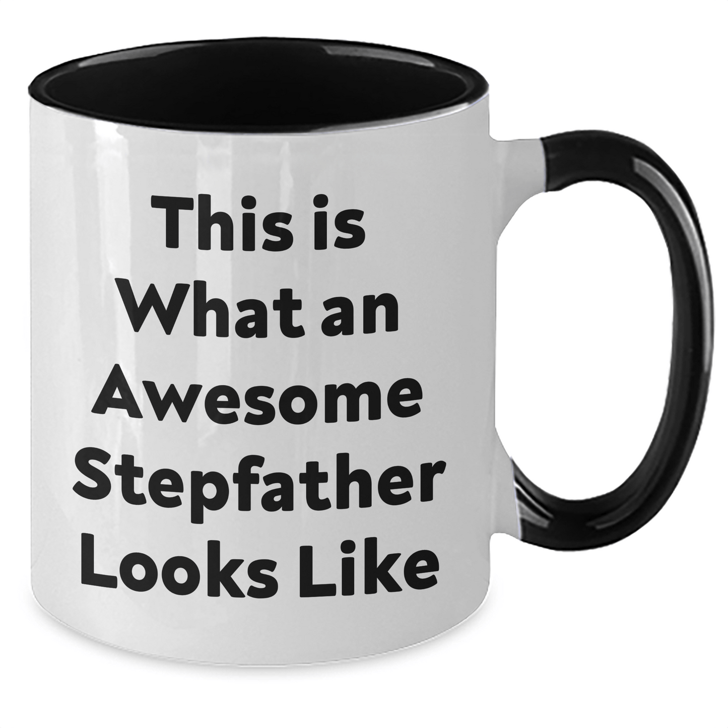Funny Stepfather Gifts from Men for Awesome Stepdads - This Is What An Awesome Stepfather Looks Like Two Tone Coffee Mug - The Buy Boom