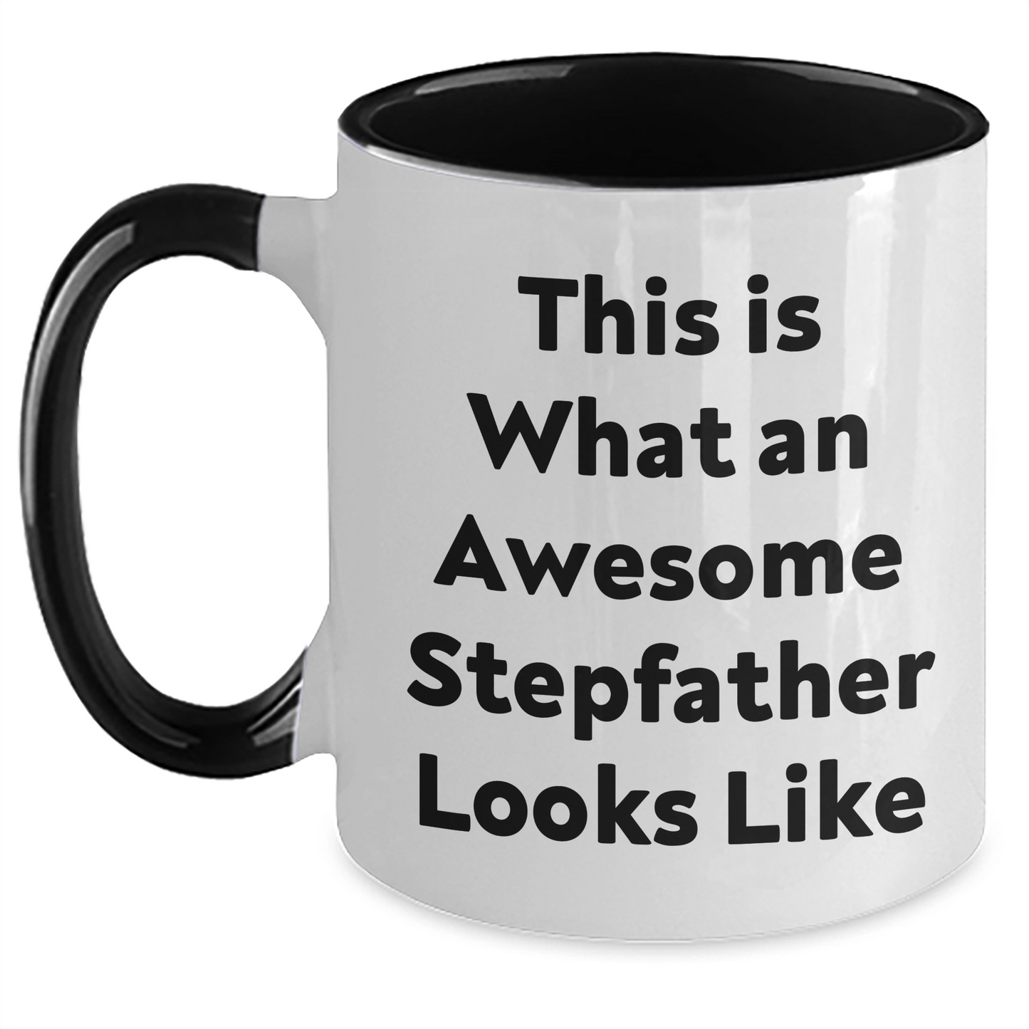 Funny Stepfather Gifts from Men for Awesome Stepdads - This Is What An Awesome Stepfather Looks Like Two Tone Coffee Mug - The Buy Boom