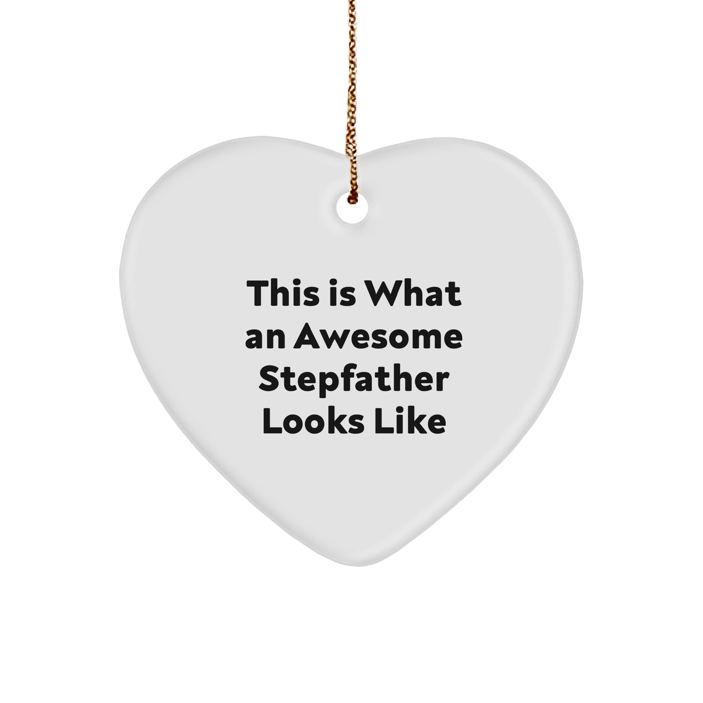 Funny Stepfather Gifts, Heart Ornament with This Is What An Awesome Stepfather Looks Like Quote, Christmas Memorable Presents for Men, Gifts from Family, Heartfelt Symbol of Appreciation - The Buy Boom