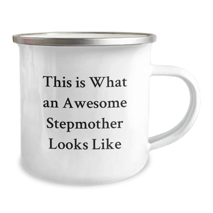 Funny Stepmother Gifts, This Is What Awesome Looks Like, Birthday Unique Gifts from Family, Stepmother Camping Mug, 12 oz Stainless Steel - The Buy Boom