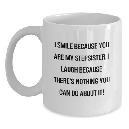 Funny Stepsister Gift, I Smile Because You Are My Stepsister, Christmas Unique Stepping Stone Gifts from Men to Women - The Buy Boom