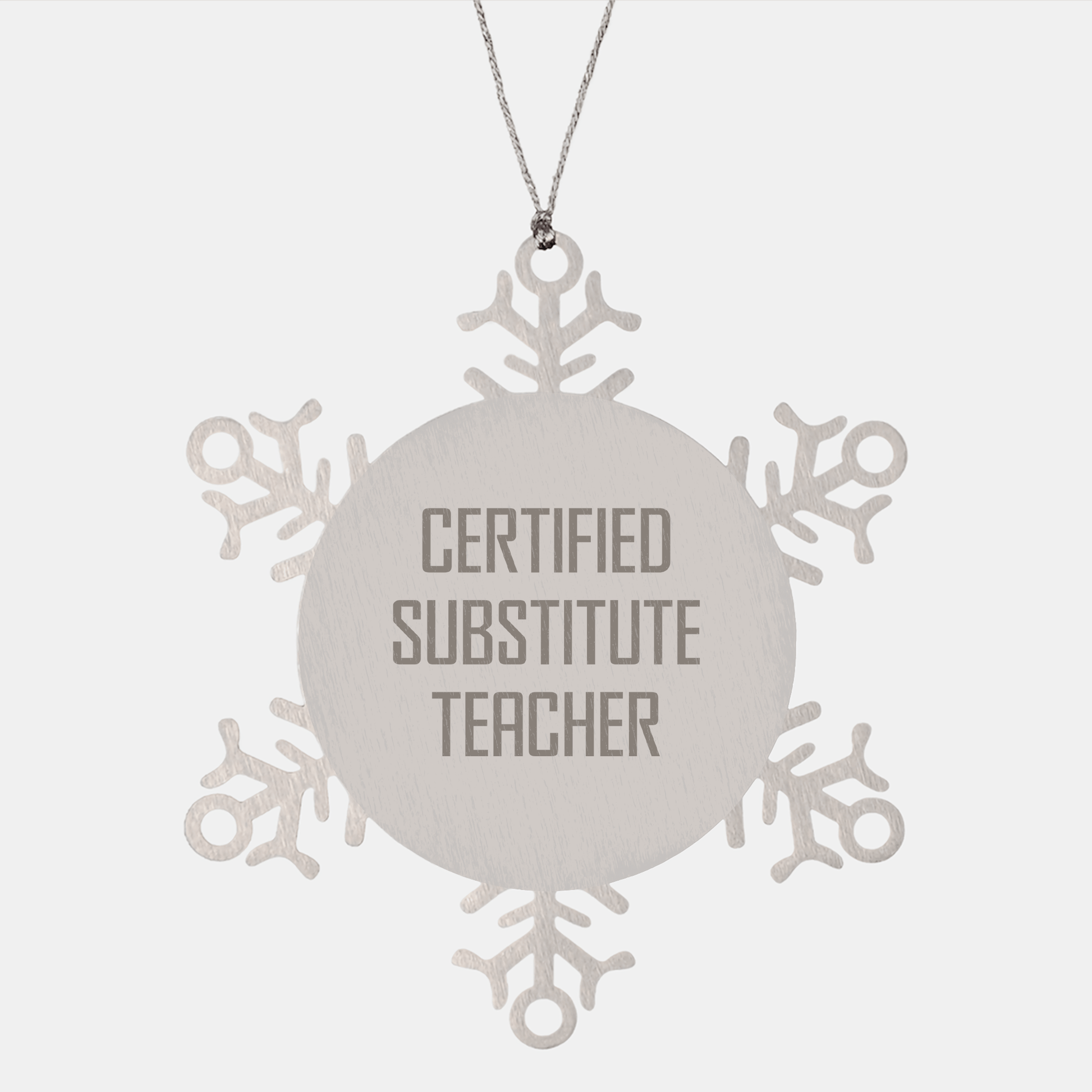 Funny Substitute Teacher Gifts from Friends for Christmas Snowflake Ornament - The Buy Boom