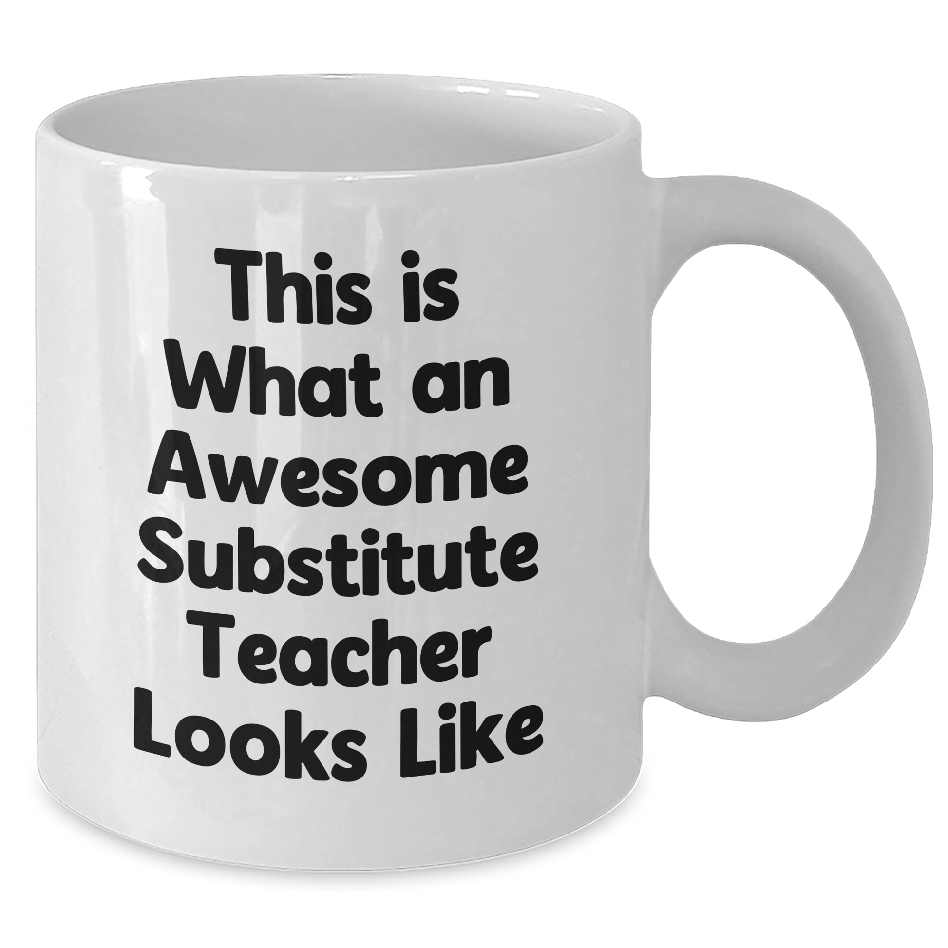 Funny Substitute Teacher Gifts from Friends, White Coffee Mug for Awesome Substitute Teacher Looks Like - The Buy Boom
