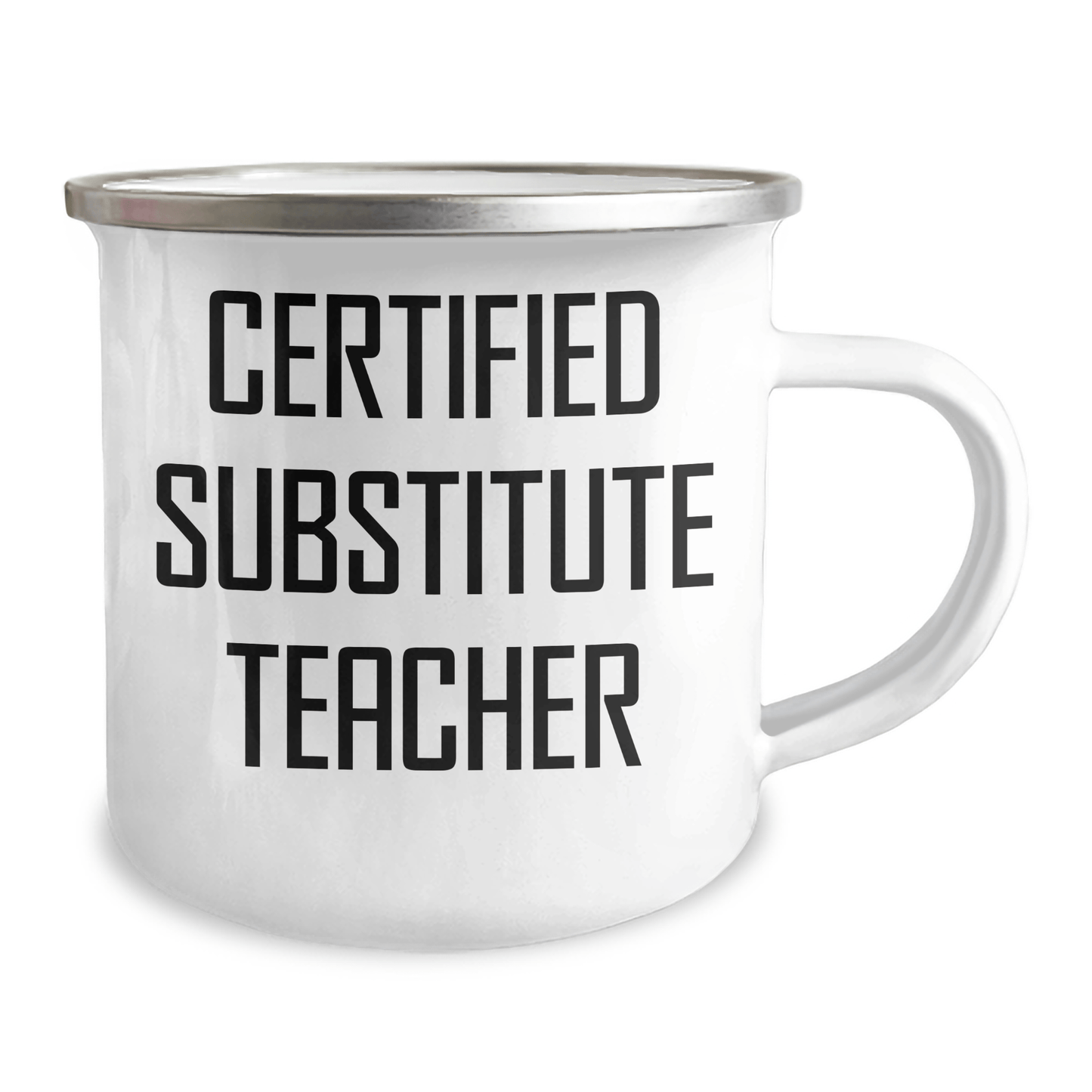 Funny Substitute Teacher Gifts - 'I'm Not a Permanent Substitute, But I'll Fill In For a Day' Camping Mug for Father's Day - Gifts from Friends and Family - The Buy Boom