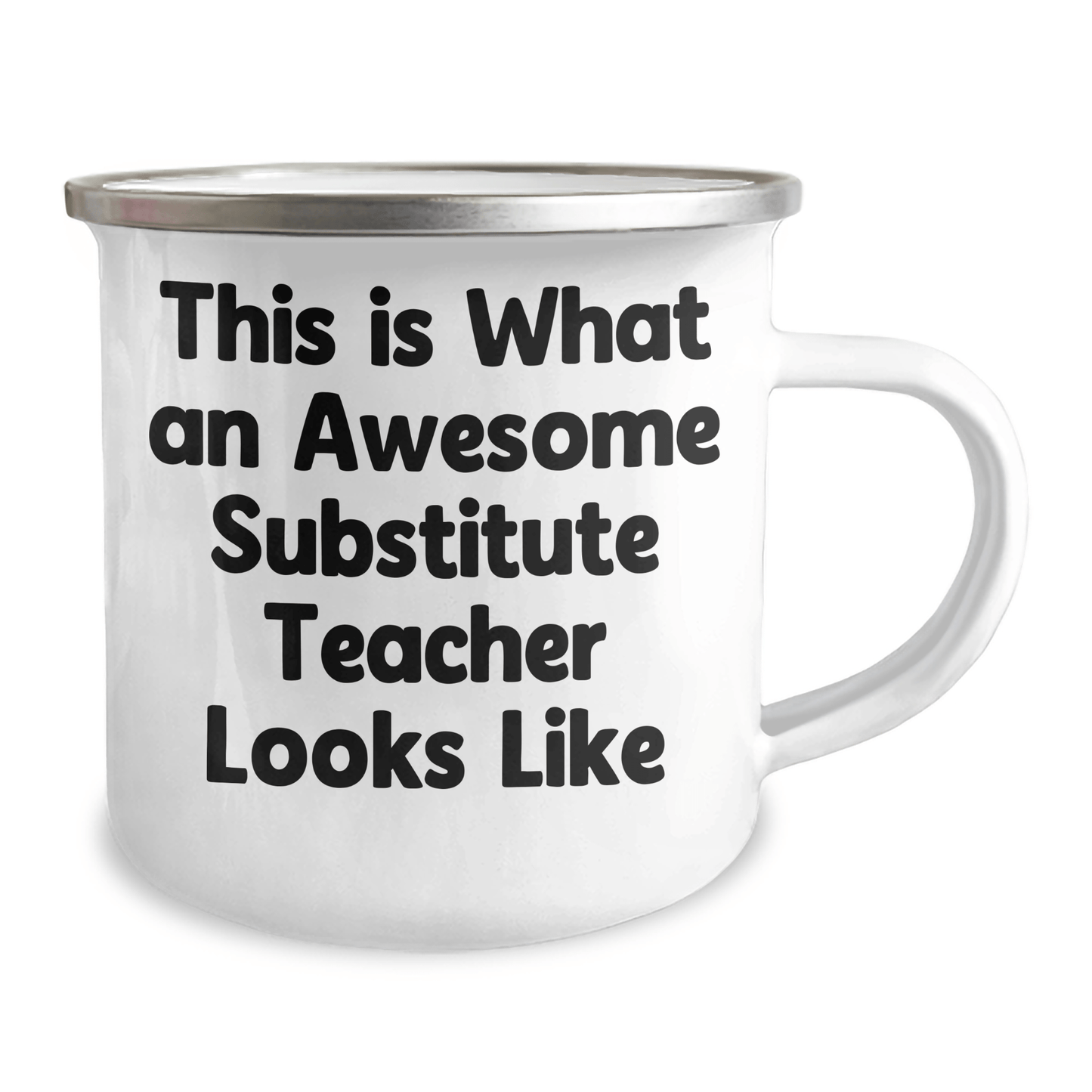 Funny Substitute Teacher Gifts, 'This Is What An Awesome Substitute Teacher Looks Like' Camping Mug for Men, by Friends, for Father's Day - The Buy Boom