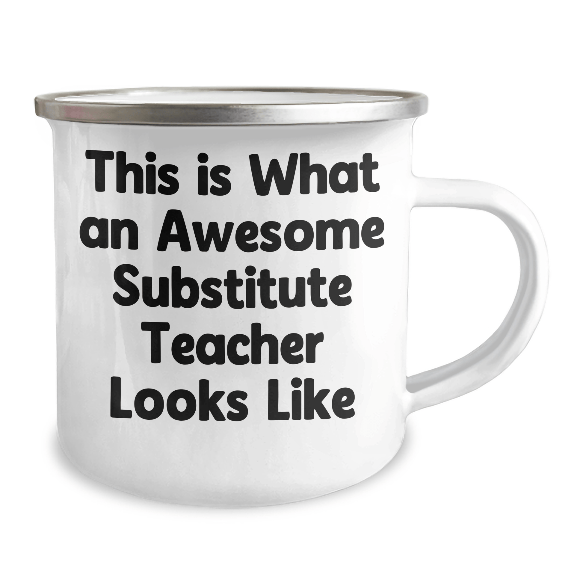 Funny Substitute Teacher Gifts, 'This Is What An Awesome Substitute Teacher Looks Like' Camping Mug for Men, by Friends, for Father's Day - The Buy Boom