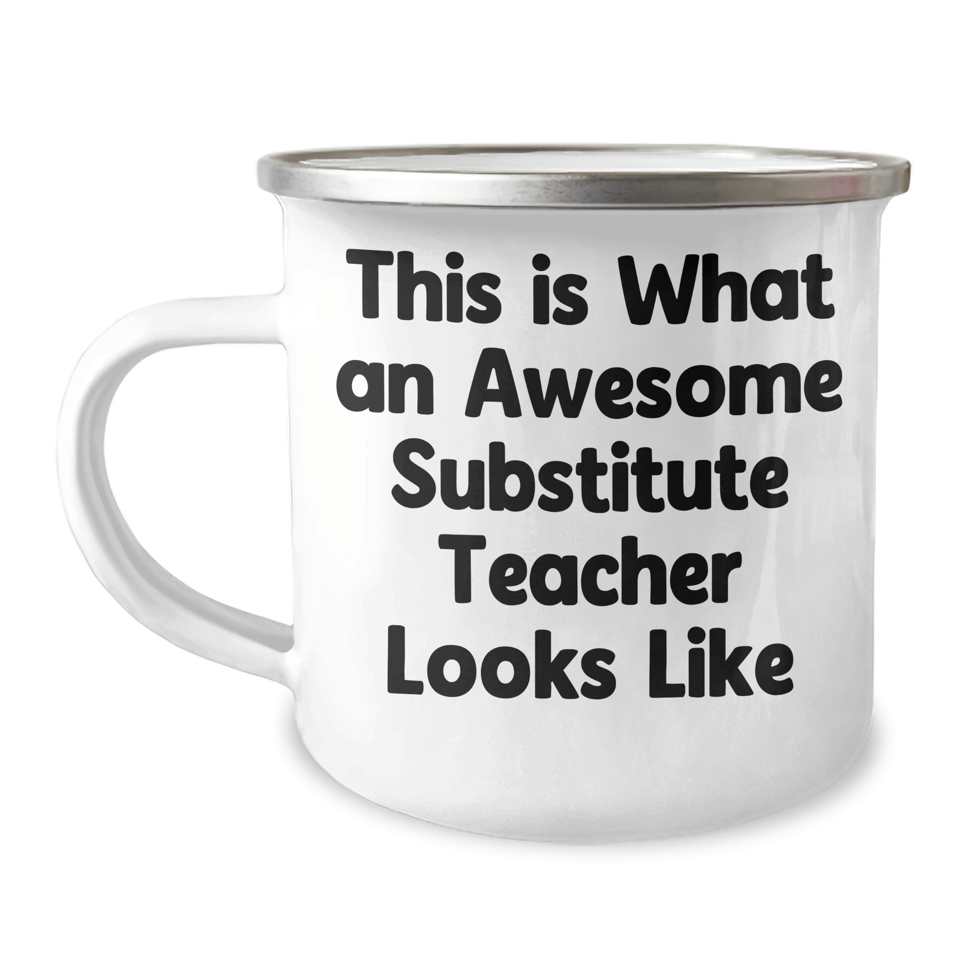 Funny Substitute Teacher Gifts, 'This Is What An Awesome Substitute Teacher Looks Like' Camping Mug for Men, by Friends, for Father's Day - The Buy Boom