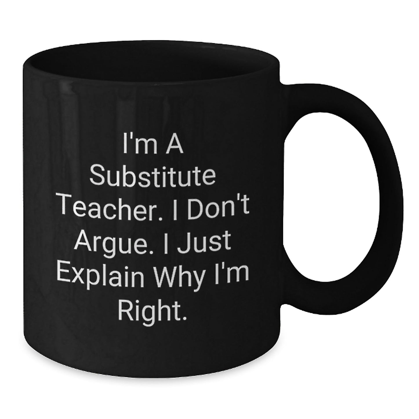 Funny Substitute Teacher Mugs, Inspirational Gifts for Friends and Family from the Desk, Black Coffee Mug Christmas Unique Gifts for Substitute Teachers - The Buy Boom