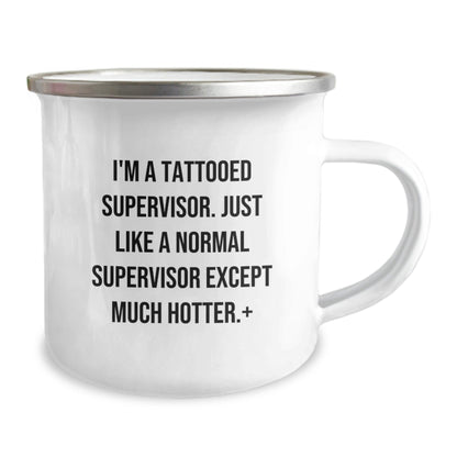 Funny Supervisor Camping Mug Gifts from Friends for Men - Christmas Unique Supervisor Mugs for Supervisor Enthusiasts, Hot Tattooed Supervisor Gifts - The Buy Boom