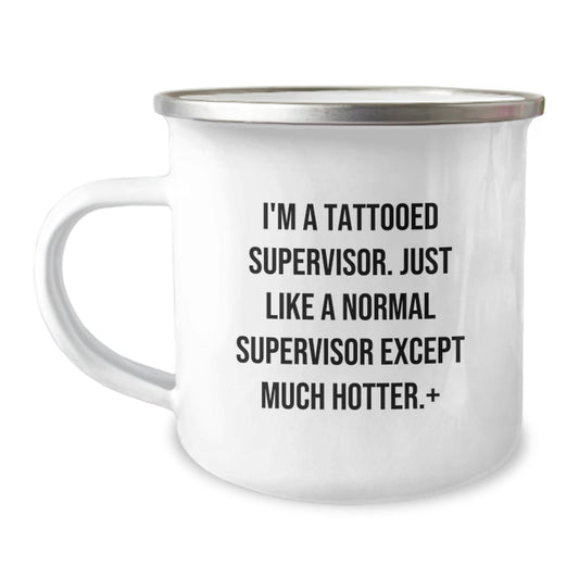 Funny Supervisor Camping Mug Gifts from Friends for Men - Christmas Unique Supervisor Mugs for Supervisor Enthusiasts, Hot Tattooed Supervisor Gifts - The Buy Boom