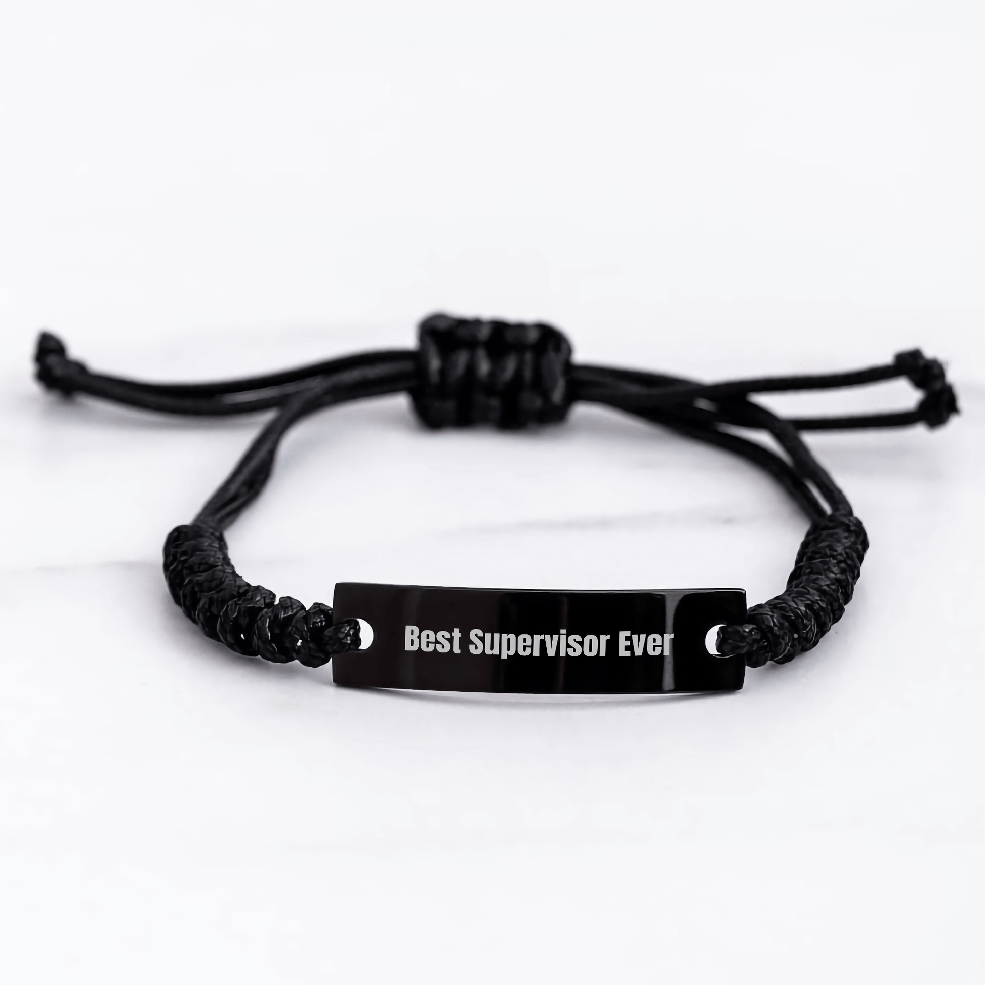 Funny Supervisor Gifts Best Supervisor Ever Adjustable Rope Bracelet for Men, Gifts from Men to Best Supervisor on Father's Day, Unique Gifts for Supervisor - The Buy Boom