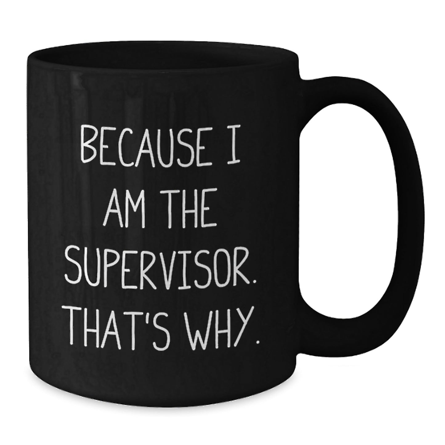 Funny Supervisor Gifts, Black Coffee Mug, Christmas Unique Presents for Supervisor, Gifts from Friends, Gifts for Supervisor - The Buy Boom