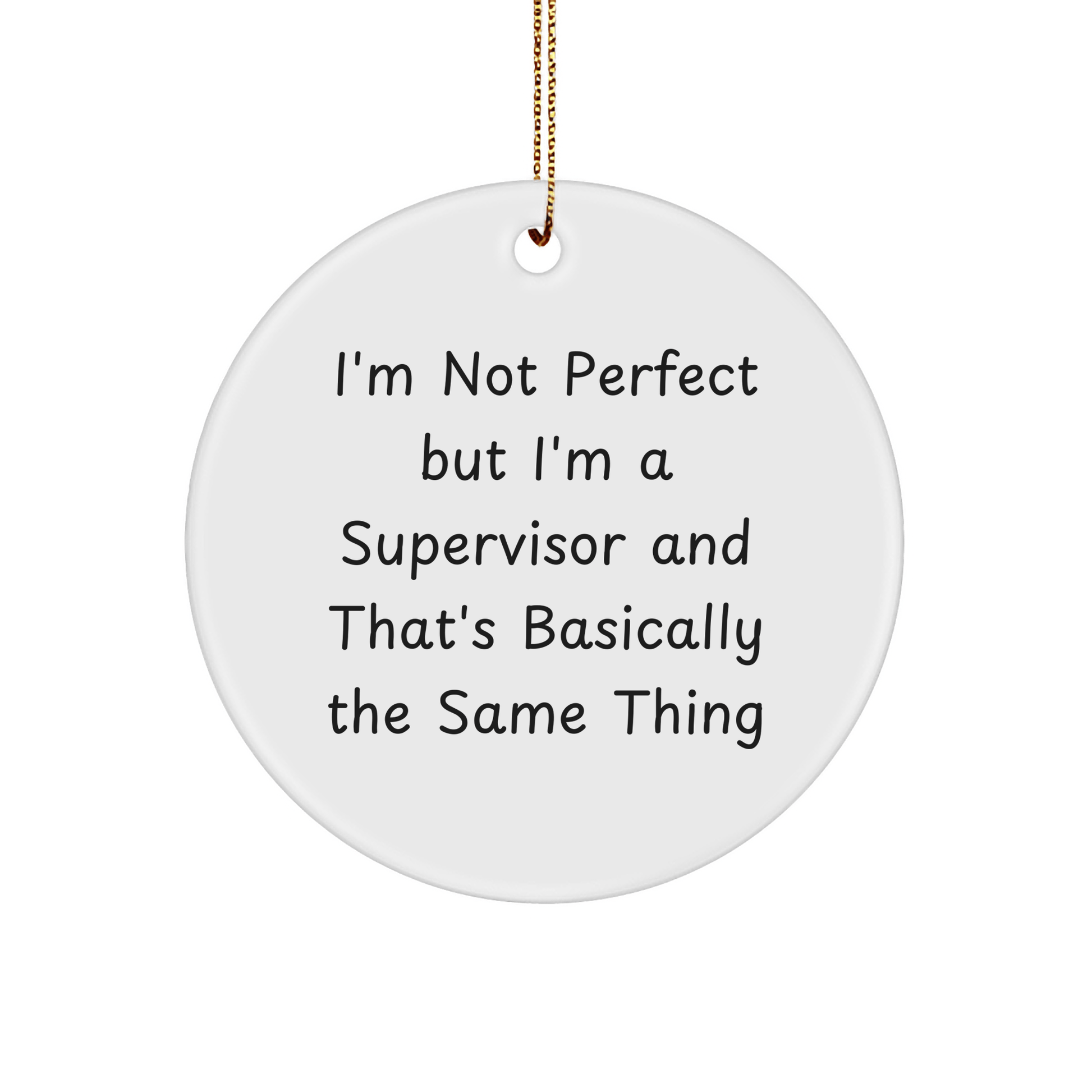 Funny Supervisor Gifts for Men Christmas Circle Ornament from Friends and Family - The Buy Boom