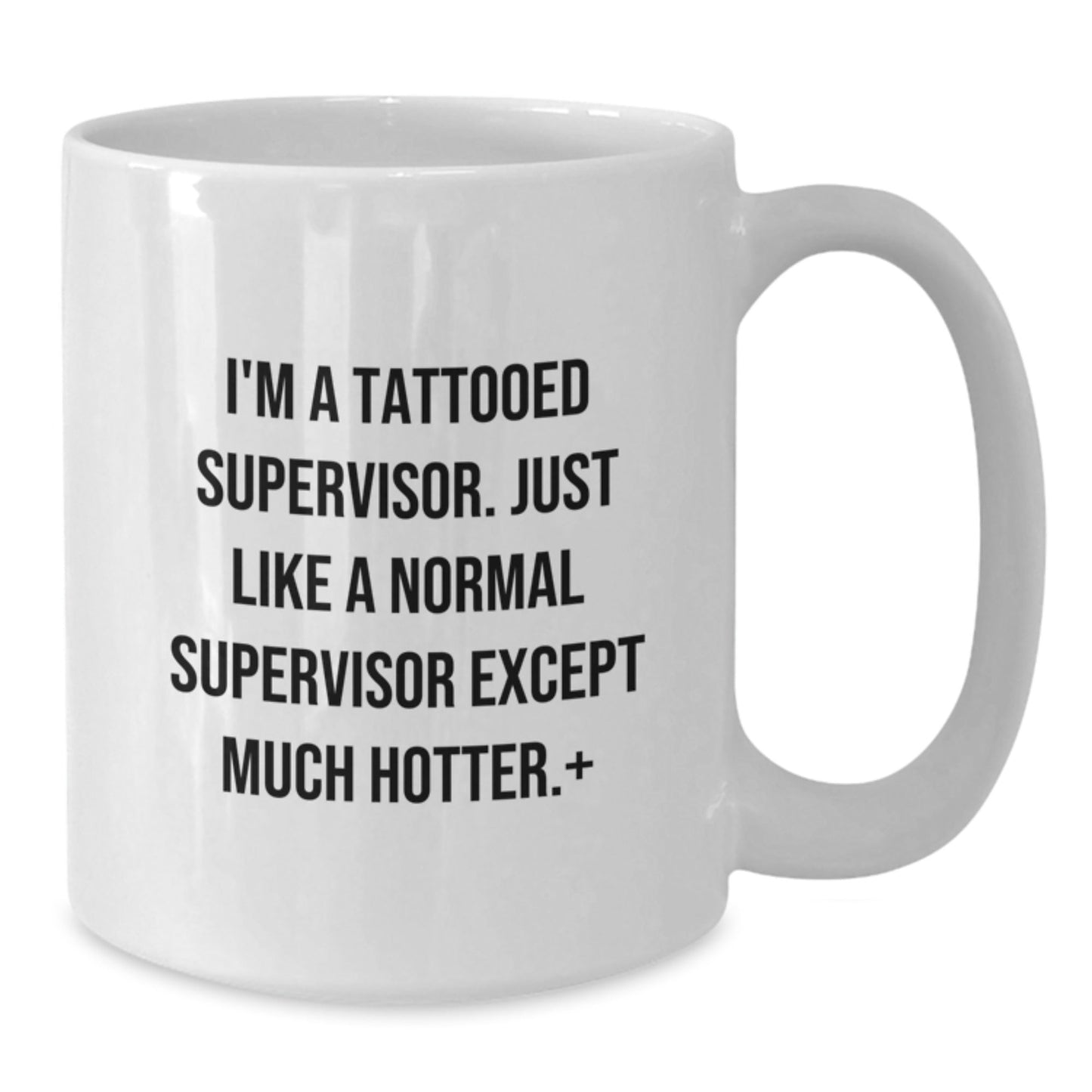 Funny Supervisor Gifts for Men, Unique White Coffee Mug, Christmas Unique Presents from Friends to Supervisor, 'I'm A Tattooed Supervisor' Quote - The Buy Boom