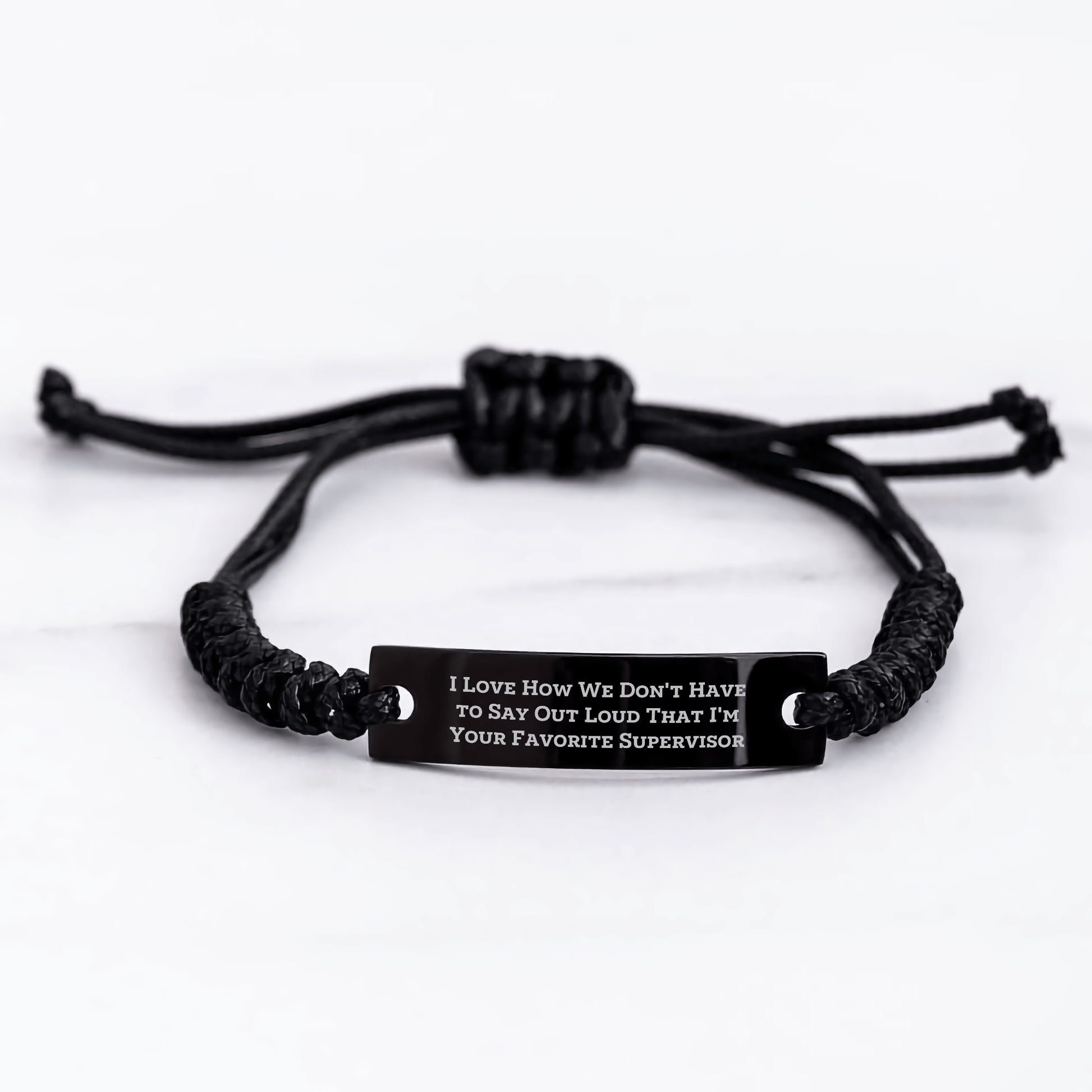 Funny Supervisor Gifts, Rope Bracelet Quote, Gifts from Men for Favorite Supervisor, Father's Day Unique Gifts for Him - The Buy Boom