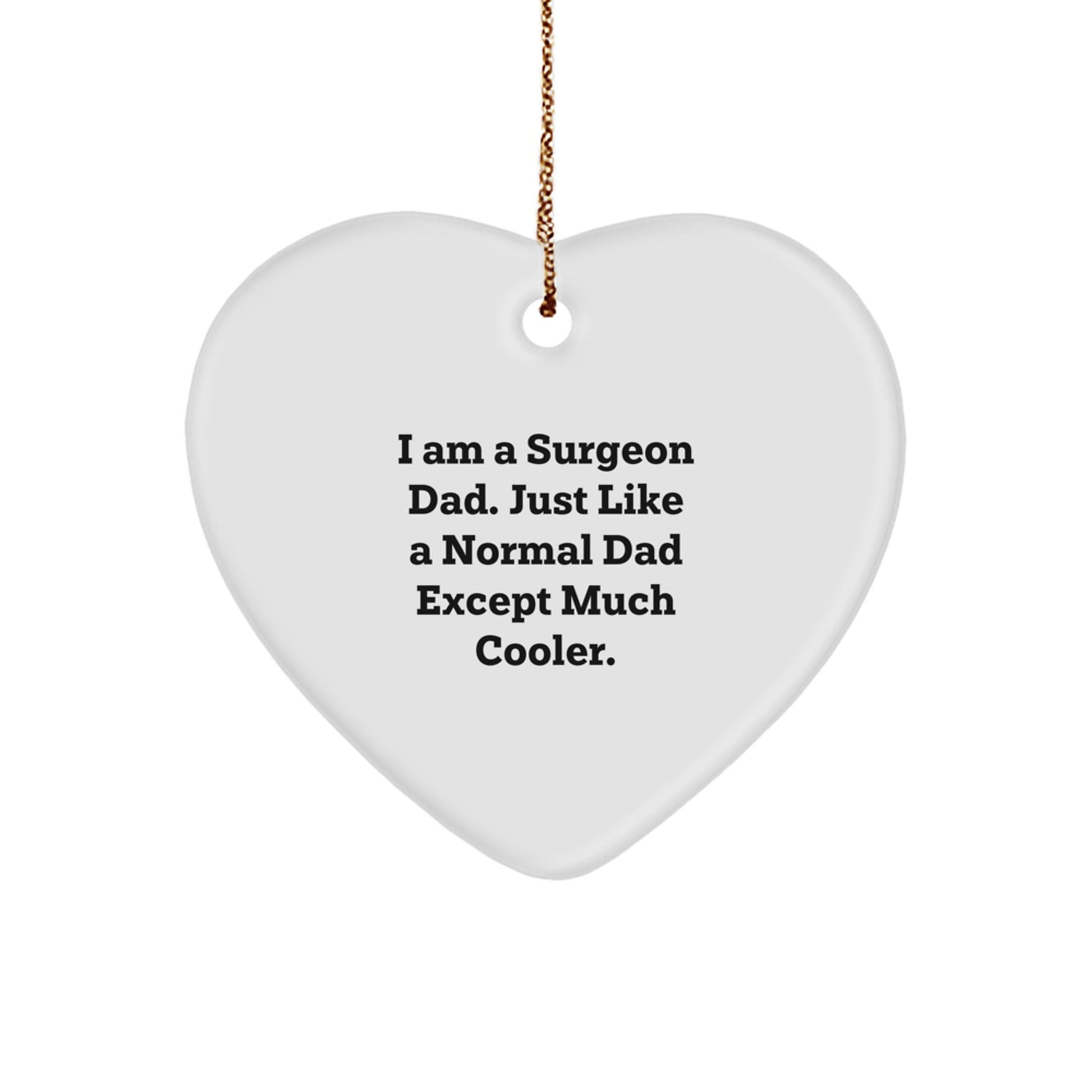 Funny Surgeon Gifts for Men Dad Christmas Heart Ornament - Gifts from Family to Surgeon - The Buy Boom