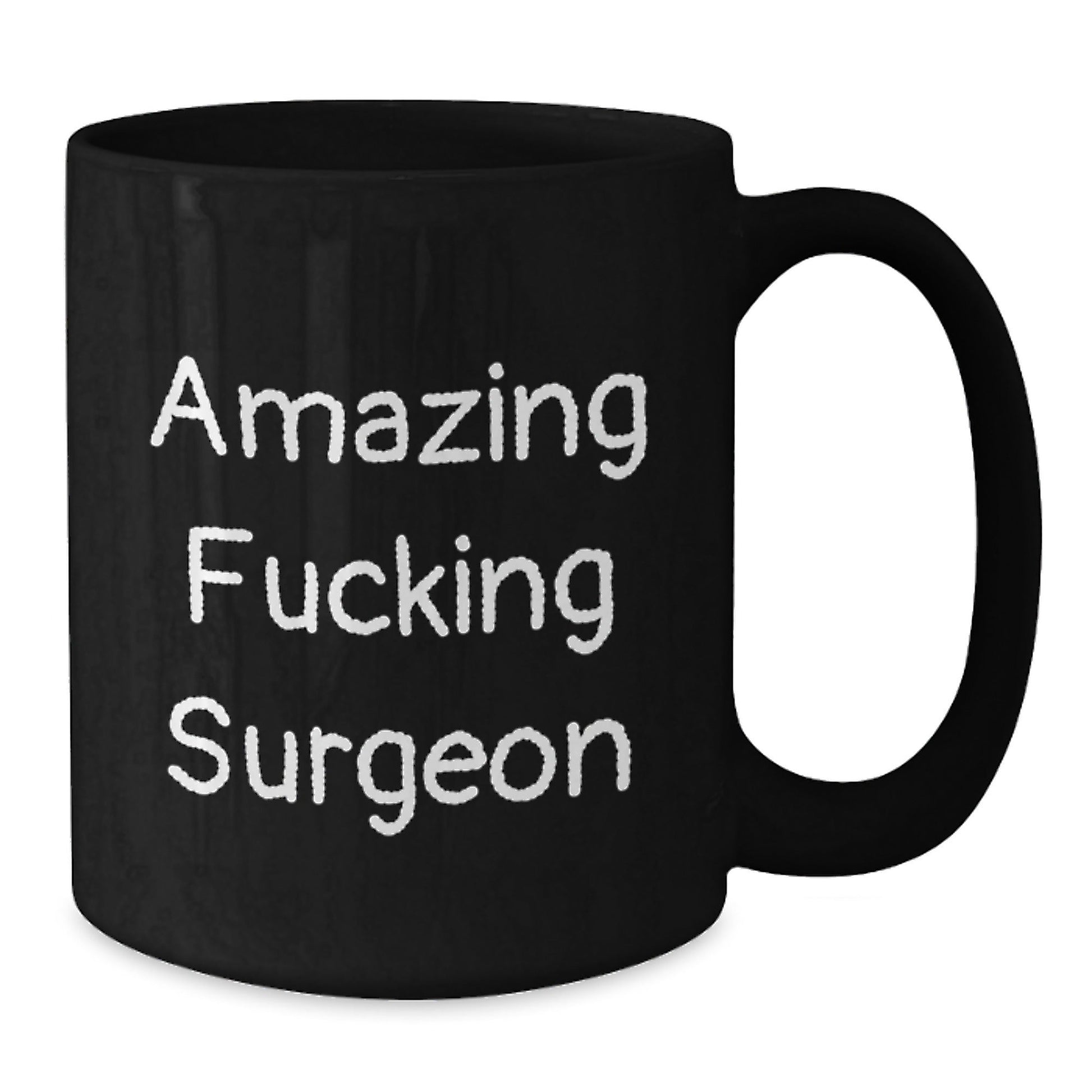 Funny Surgeon Gifts from Friends Christmas Unique Mug with Amazing 'F - king Surgeon' Quote, Black Coffee Mug for Surgeon Enthusiast, 11oz or 15oz Ceramic Mug - The Buy Boom