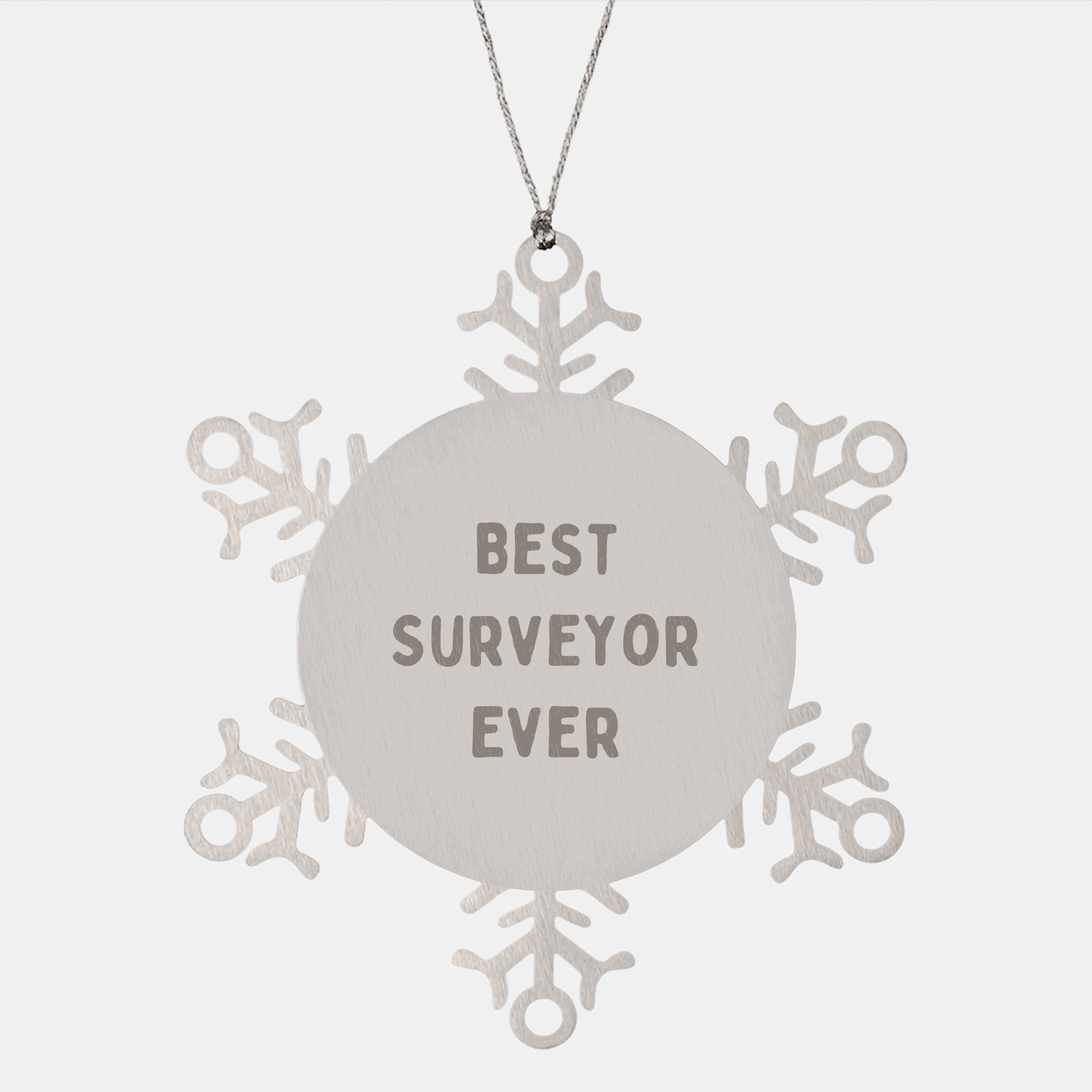 Funny Surveyor Gifts from Friends for Surveyor Ever Snowflake Ornament, Christmas Unique Presents for Men, Women, Family, Coworkers - The Buy Boom