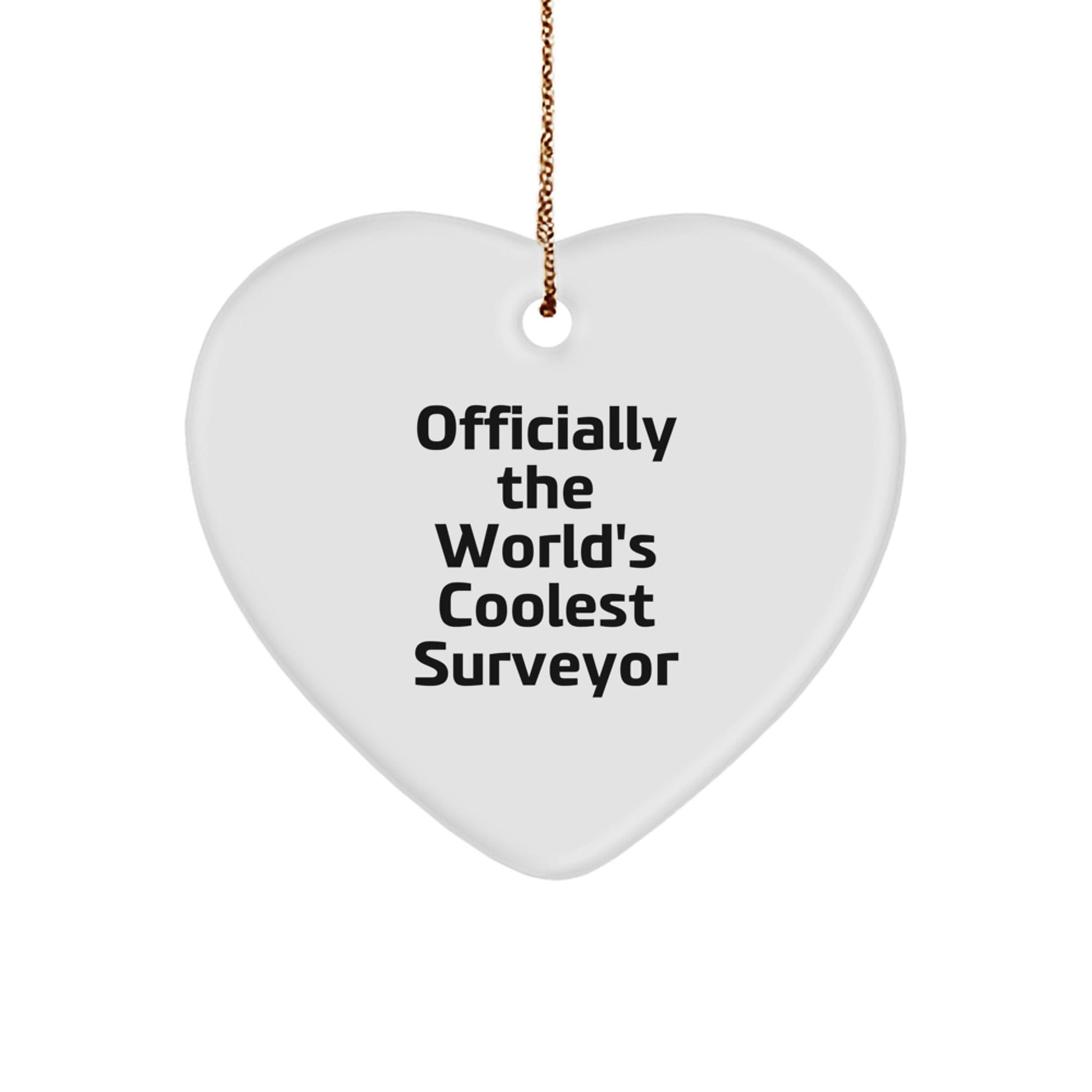 Funny Surveyor Heart Ornament Gifts from Friends and Family, Officially The World's Coolest Surveyor Christmas Unique Gifts - The Buy Boom
