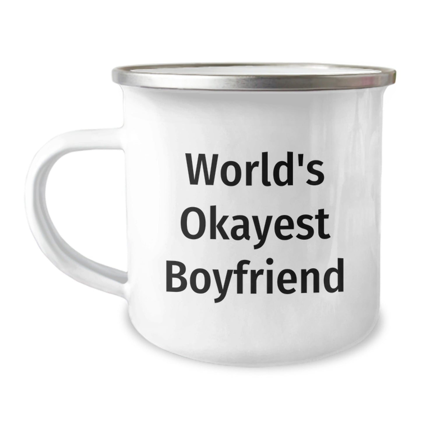 Funny Sweetheart Gifts from Men to Sweetheart, World's Okayest Sweetheart Camping Mug for Graduation, 12 oz Stainless Steel with Enamel Finish - The Buy Boom