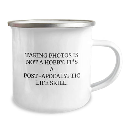 Funny Taking Photos Gifts for Friends - Unique Camping Mug, Post - apocalyptic Life Skill, Christmas Unique Gifts from Family - The Buy Boom