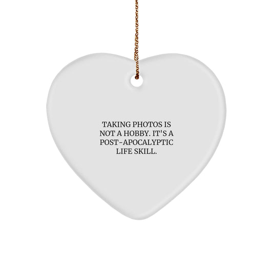 Funny Taking Photos Gifts from Men for Women, Heart Ornament for Taking Photos Lovers on Christmas - The Buy Boom