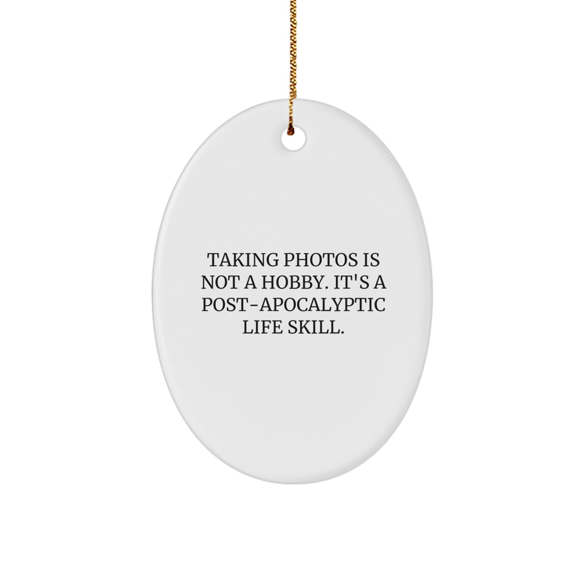 Funny Taking Photos Oval Ornament Gifts for Men, Women, Friends, Coworkers - Taking Photos Is Not A Hobby Gifts from Family - The Buy Boom