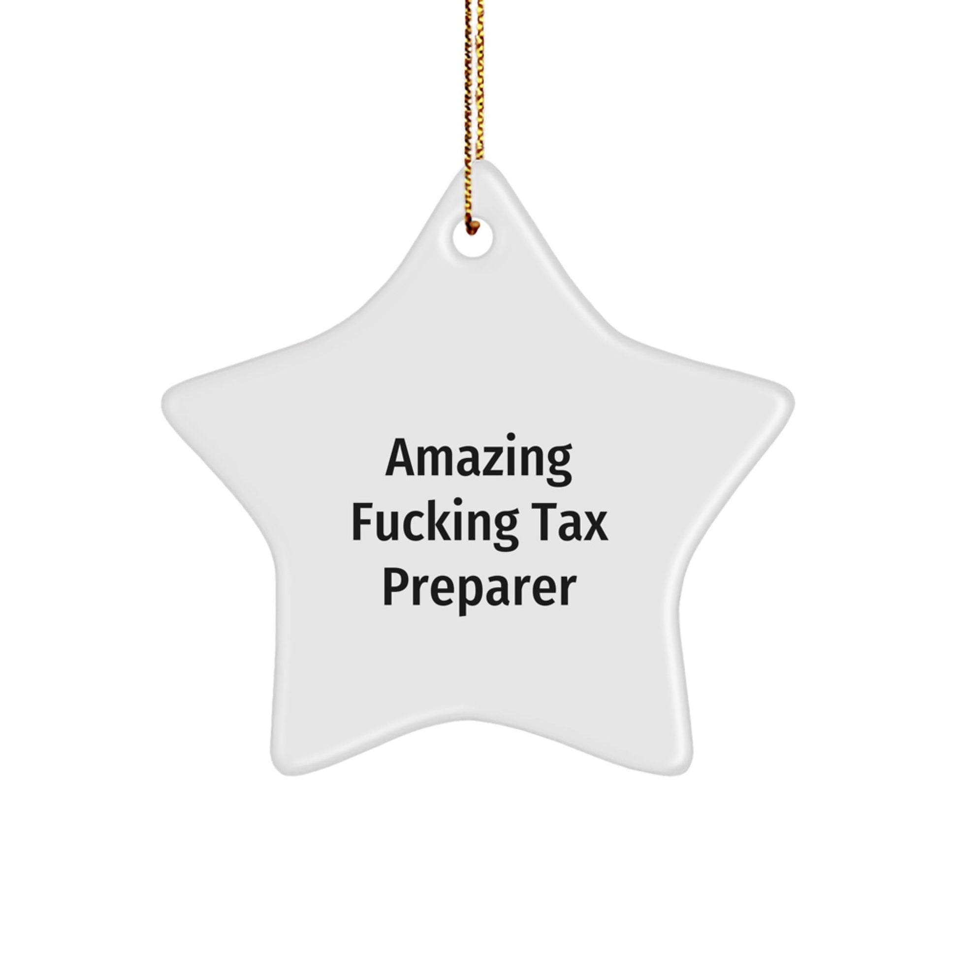 Funny Tax Preparer Gifts from Friends, Christmas Unique Star Ornaments for Men, Women, Coworkers, Family - The Buy Boom