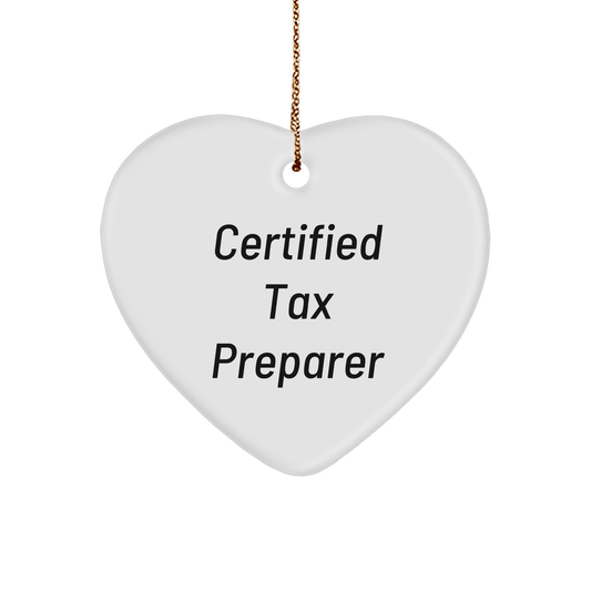 Funny Tax Preparer Gifts from Friends for Christmas Unique Heart Ornaments - The Buy Boom