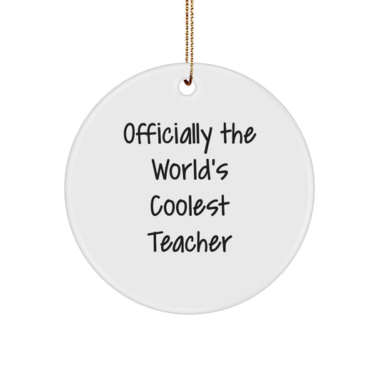 Funny Teacher Christmas Circle Ornaments for Teachers Gifts from Friends, Funny Teacher Christmas Circle Ornament with Inspirational Quote, Gifts for Teacher Men Women - The Buy Boom