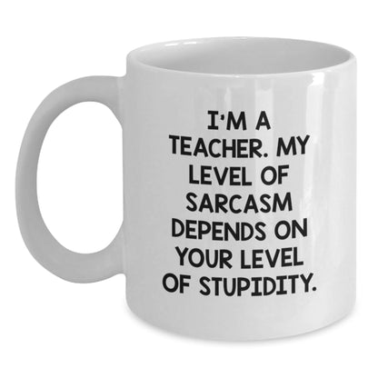 Funny Teacher White Coffee Mugs Gifts for Teachers from Friends - White - The Buy Boom