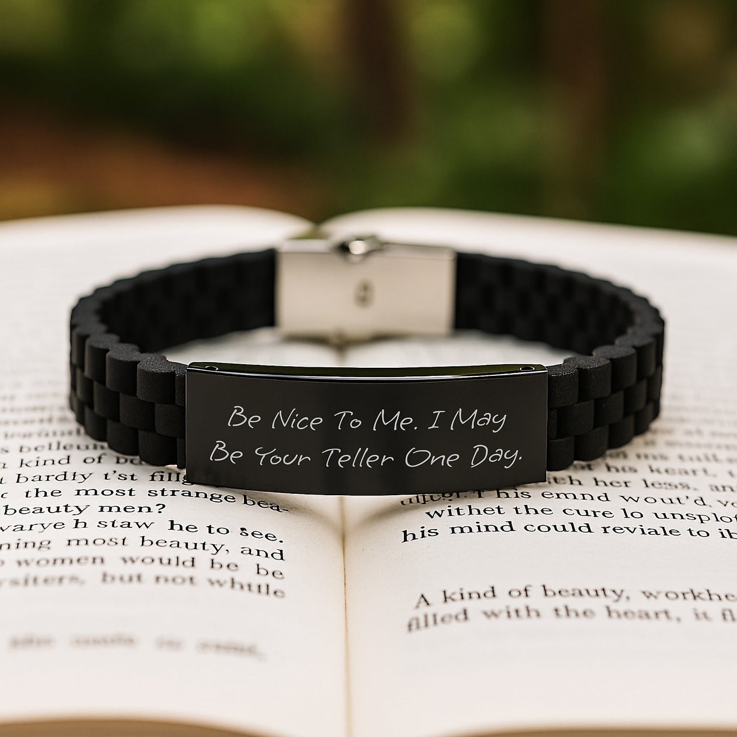 Funny Teller Gifts from Friends for Birthday Unique Teller One Day Inspirational Glide lock Clasp Bracelet, Adjustable and Rust - Resistant - The Buy Boom
