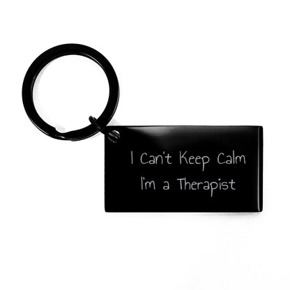 Funny Therapist Gifts from Friends, Cute Keychain for Birthday, 'I Can't Keep Calm I'm A Therapist' Quote - The Buy Boom