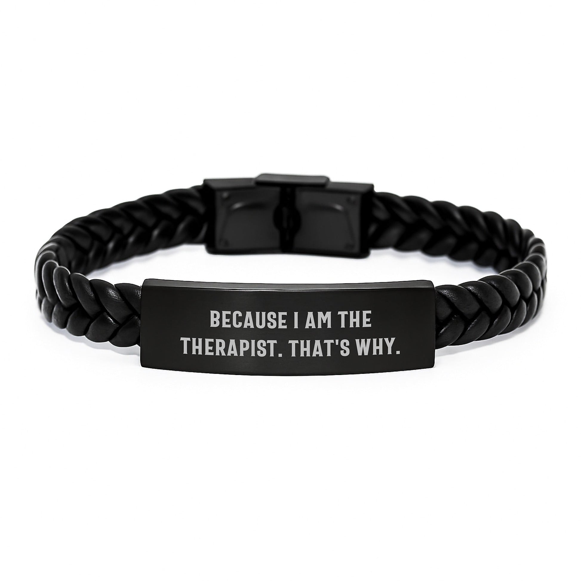 Funny Therapist Gifts from Friends for Therapist Interlaced Leather Bracelet, Christmas Unique Gifts for Men and Women - The Buy Boom