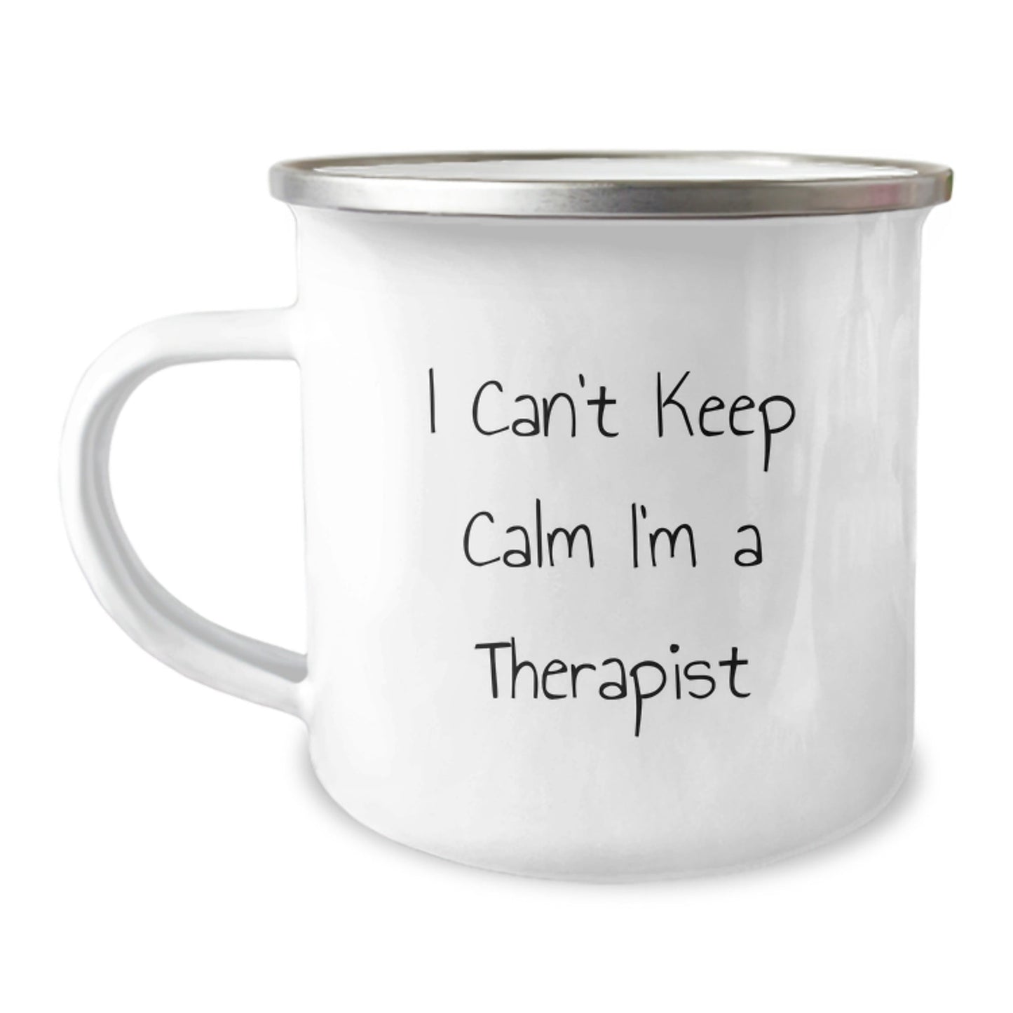 Funny Therapist Gifts from Friends, Unique Birthday Presents for Therapist, I Can't Keep Calm I'm A Therapist Camping Mug - The Buy Boom