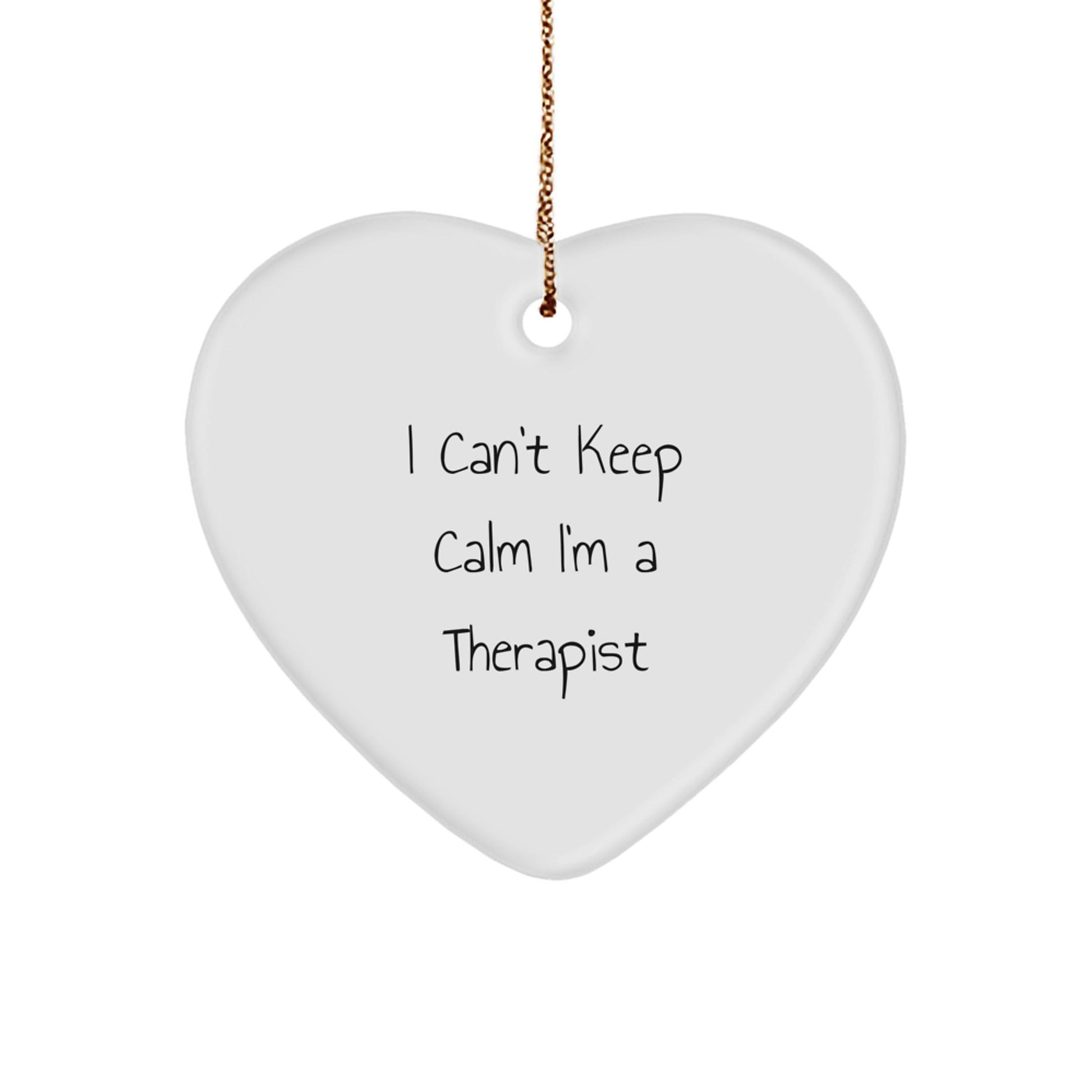 Funny Therapist Gifts, I Can't Keep Calm I'm A Therapist Heart Ornament, Christmas Unique Presents for Therapist Friends and Family - The Buy Boom
