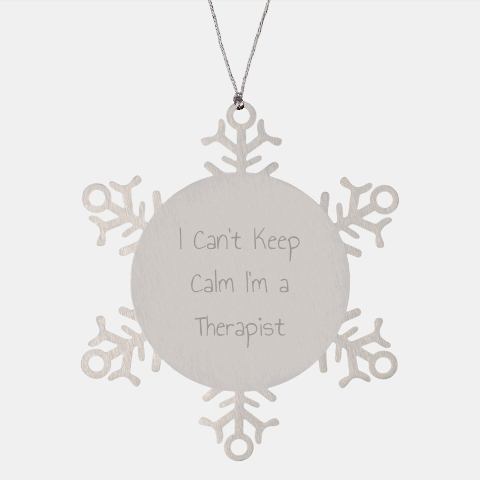 Funny Therapist Gifts - I Can't Keep Calm I'm A Therapist Snowflake Ornament, Gifts for Therapist, Gifts from Friends and Family, Christmas Unique Gifts - The Buy Boom