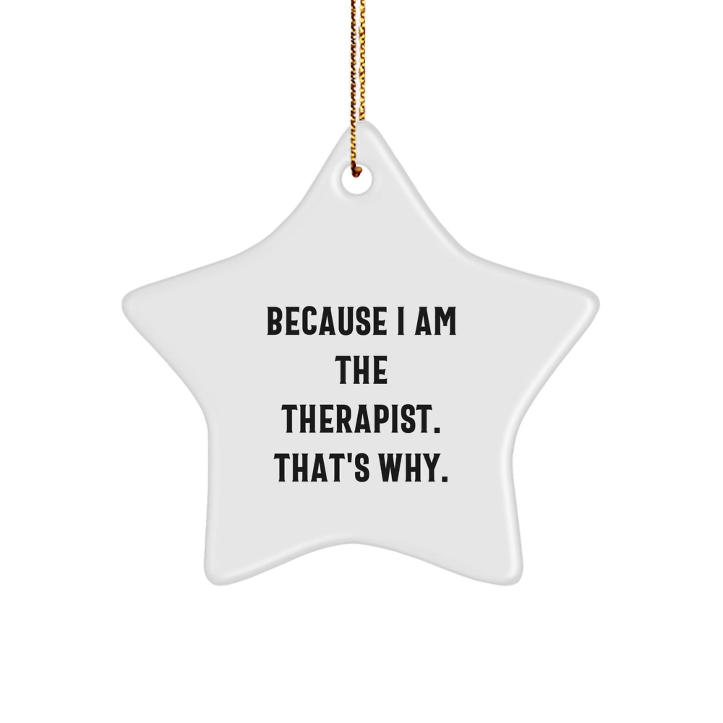 Funny Therapist Star Ornament Gift for Therapist Friends from Family - The Buy Boom