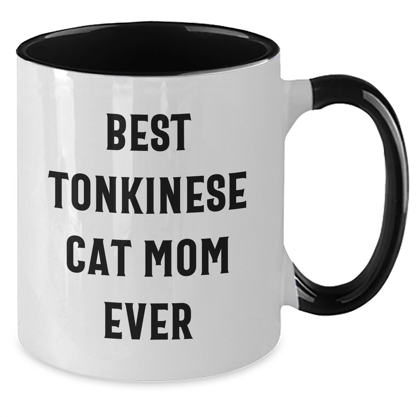 Funny Tonkinese Cat Mom Gifts from Friends - Best Mom Ever Quote on Two Tone Coffee Mug for Father's Day - The Buy Boom