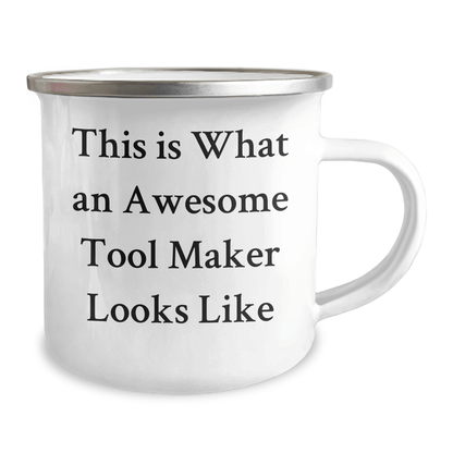 Funny Tool Maker Gifts from Friends to Tool Makers, Camping Mug for Father's Day, 'This Is What An Awesome Tool Maker Looks Like' Quote - The Buy Boom
