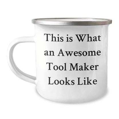 Funny Tool Maker Gifts from Friends to Tool Makers, Camping Mug for Father's Day, 'This Is What An Awesome Tool Maker Looks Like' Quote - The Buy Boom